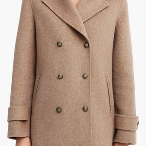 Women's Tan Double-Breasted Coat